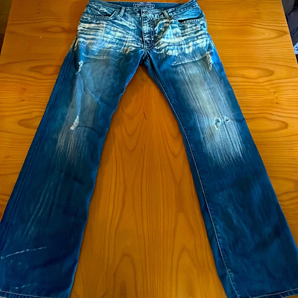 Robin’s Jean Distressed Acid Wash Jeans Size 34
